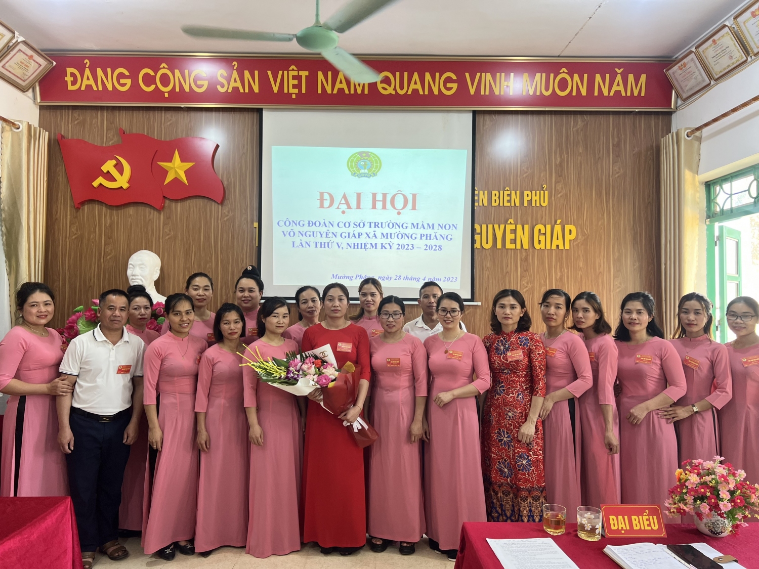 ĐẠI HỘI CÔNG ĐOÀN CƠ SỞ TRƯỜNG MẦM NON VÕ NGUYÊN GIÁP XÃ MƯỜNG PHĂNG LẦN THỨ V, NHIỆM KỲ 2023-2028